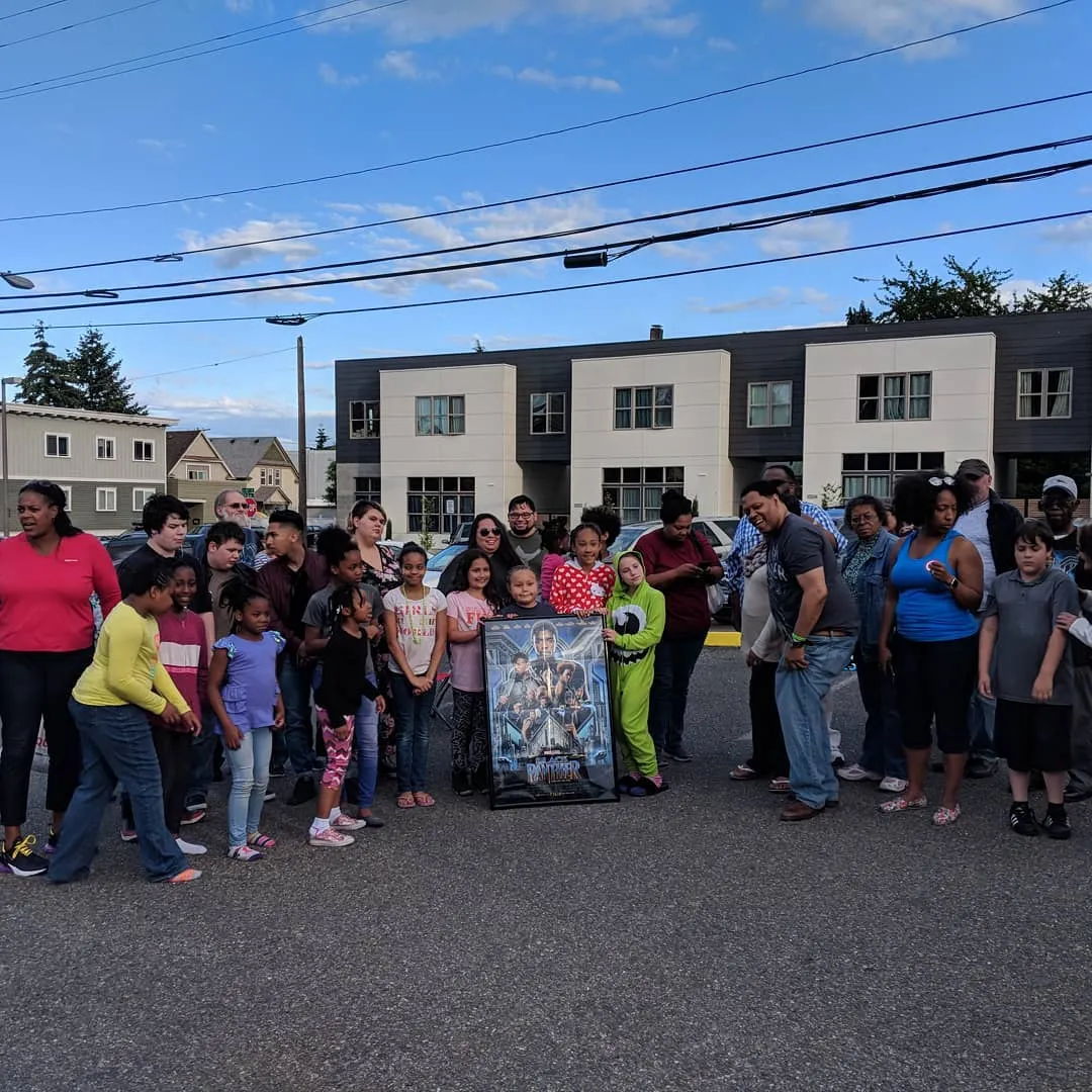 Movie night at the Allen AME Church with Black Panther
